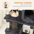 thumbnail image 4 of PawHut Cat Tree, 67" Large Cat Tower with 7 Scratching Posts, Dark Grey, 4 of 10