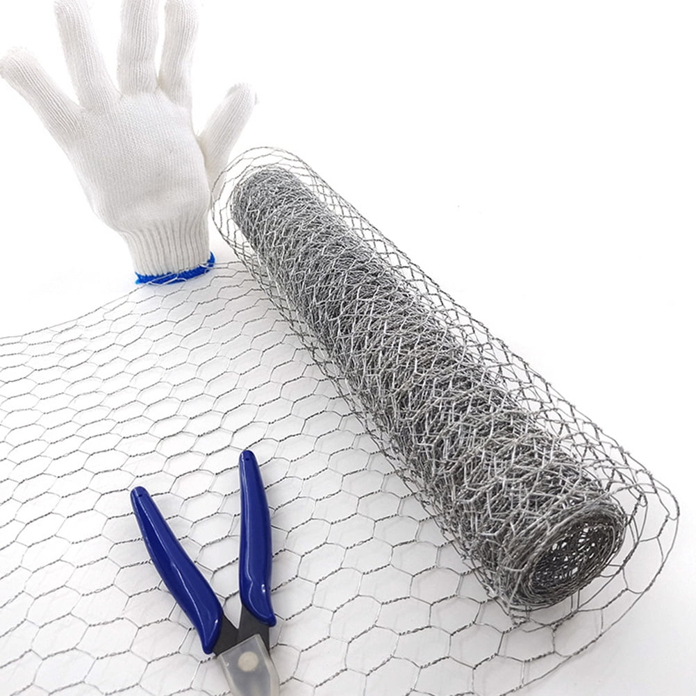 MLINS  Hexagonal Net Garden Holes Mesh Netting Chicken Wire Silver