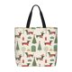 thumbnail image 1 of Balery Christmas Dachshund Dog Bolsa de Mano para Mujeres con Cremallera, Bolsa de Gimnasio con Compartimentos, Bolsa para Laptop, Bolsa para Trabajo, 1 of 7