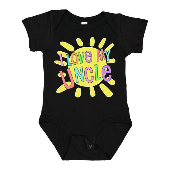 Inktastic I Love My Uncle Sun and Rainbow Letters Boys or Girls Baby Bodysuit