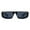 Black (Black), variant on Men's Wrap Around Rectangular Sunglasses Bold Futuristic Biker Shades UV400 Blue