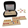 thumbnail image 1 of Juego Rummy Cube Tuvcany, 106 fichas con 4 estantes de madera, más de 8 pulgadas, 1 of 6