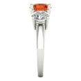 thumbnail image 3 of 3.25ct round cut red Zircon 18k white gold 3 stone Bridal Wedding Engagement Promise Anniversary Ring for Women size 7.25, 3 of 7