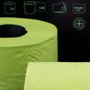 Renova Luxury Scented Colored Toilet Paper Gift Box 3 Rolls 3-Ply Bath Tissue - Gift Box 3 Rolls Lime Green