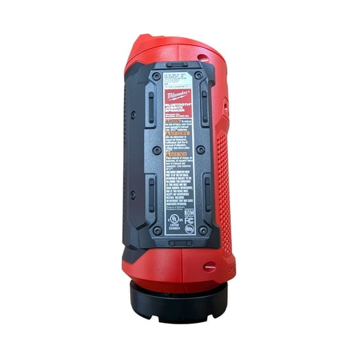 Milwaukee M12 Bluetooth Jobsite Speaker with PACKOUT Compatibility (2955-20) – Bluetooth 5.3, 200 ft Range, Audio Link, USB-C Charging, Tool Only
