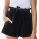 thumbnail image 1 of Pantalones cortos informales para mujer, pantalones cortos elásticos de cintura alta a la moda, pantalones cortos de verano para mujer, negro XXL, 1 of 5