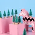 thumbnail image 6 of 12Pcs Mini Christmas Tree Desktop Christmas Tree Model Snow Sisal Trees with Wood Base Christmas Decoration Table Decor, 6 of 11