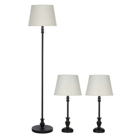 Better Homes Gardens 3 Piece Lamp Set Bronze Finish Walmart Com
