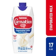 Nestle Carnation Evaporated Milk, Vitamin D Added, 17 fl oz, 17 Servings, Liquid