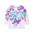 thumbnail image 4 of CLOISE 3/4 Sleeve Kids Shirts Girls Boys Teen Crew Neck Tops Butterfly Casual Fashion Fall Winter Clothes Multicolor 150, 4 of 4