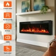 thumbnail image 2 of BREEZEHEAT 50 inch Electric Fireplace in-Wall Recessed and Wall Mounted Fireplace Heater,Linear Fireplace with Multicolor Flame,Timer,Low Noise,750/1500W,Remote Control, 2 of 10