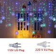 thumbnail image 3 of Luces navideñas para decoración de exteriores, luces LED colgantes con forma de copo de nieve, cadena de luces para cortina, decoración de aleros de jardín y fiesta., 3 of 5