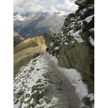Switzerland, Zermatt, Hiking Trail from Schwarzsee to Hornli Hut Print Wall Art By Jamie And Judy (Best Hut To Hut Hiking Switzerland)