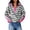 Hot Pink, variant on Women Fleece Quarter Zip Pullover Sweatshirt Stand Collar Loose Fit Winter Warm Jacket