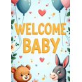thumbnail image 5 of LUUFILx Welcome Baby Shower Backdrop Cute Baby Room Photography Props Decoration Event Background Banner Party Supplies Gender Reveal, 5 of 9