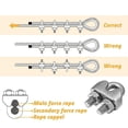thumbnail image 2 of 50 Pcs 1/8Inch Wire Rope Kit M3 Metal Wire Rope Cable Clamp and M3 Stainless Steel Thimbles for Wire Rope Rigging, 2 of 7