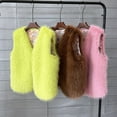 thumbnail image 6 of adviicd Fashion Women Faux Fur Vest Sleeveless Jacket Winter Warm Coats Outwear Comfy Soft Waistcoat (Pink, S), 6 of 7