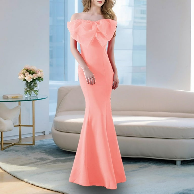 Swuxness Women Sleeveless Formal Maxi Dresses, Women Long Evening Gown, Women's Strapless Fitted Waist Hugging Hips Slim Fishtail Skirt Formal Maxi Evening Gown Dress Pink, M - Walmart.com Swuxness Women Sleeveless Formal Maxi Dresses, Women Long Evening Gown, Women's Strapless Fitted Waist Hugging Hips Slim Fishtail Skirt Formal Maxi Evening Gown Dress Pink, M - Walmart.com