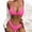 A5-Hot Pink, variant on Women's Bikini Sets Two Piece Swimsuit V Neck Halter Back Self Tie Low Rise Bottom(Hot Pink,S)