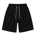 thumbnail image 7 of KeShDi Plus Size Jeans Shorts Mens Shorts Gym Shorts Summer Denim Shorts Men's Summer Style Loose Straight Tube Black 3X, 7 of 7