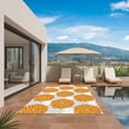 thumbnail image 3 of Orange Dahlia Outdoor Rug for Patio/Deck/Porch, Non-Slip Large Area Rug 3 x 5 Ft, Farmhouse Abstract Gray Floral Flowers Indoor Outdoor Rugs Washable Area Rugs, Reversible Camping Rug Carpet Runner, 3 of 8
