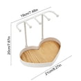 thumbnail image 3 of Leodye 1PCS Desktop Jewelry Display Storage Rack with Base Tray and Anti Slip Hooks Organizer Holder for Necklaces Earrings Bracelets Small Ornaments -8.27x5.91x7.87in, 3 of 6