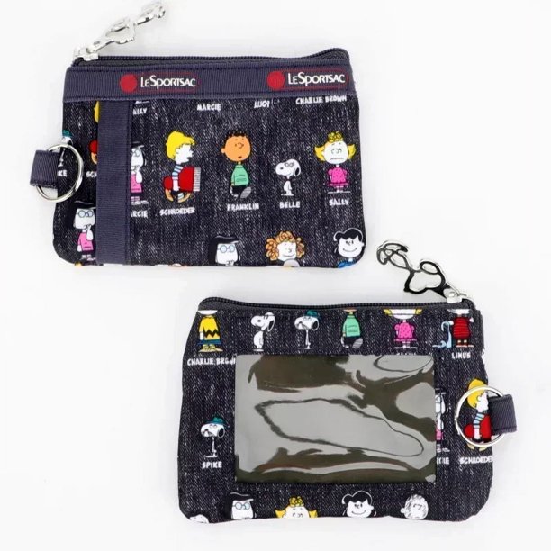 Lesportsacs Snoopy Bag 13*8 cm dibujos animados Hello Kitty Mickey Mouse Key Zero Wallet 2437 bolso de mano para lápiz labial de tejido
