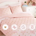 thumbnail image 4 of Juego de ropa de cama Wink Deer Kids, color rosa, 5 piezas, doble con edredón, 4 of 6