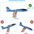 thumbnail image 5 of 4 Pack Airplane Toys, 17.5" Large Throwing Foam Gliders, 2 Flight Mode, Birthday Gifts for Boys and Girls Aged 3 4 5 6 7 8 9 10 11 12+, Outdoor Sport Game Toys, 5 of 7