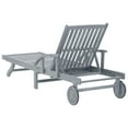 thumbnail image 4 of vidaXL Patio Sun Lounger Gray Solid Acacia Wood, 4 of 7