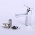 thumbnail image 2 of grifo de baño, grifo de lavabo con diseño de cascada moderno, diseño de cuerpo de válvula de cobre duradero, latón cromado. Agua fría y caliente disponible. JM, 2 of 5