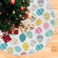 thumbnail image 5 of FMSHPON Easter Egg Bright Color Xmas Christmas Tree Skirt Stand Mat for Holiday Party Decoration Indoor Outdoor 36 inches, 5 of 6