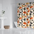 thumbnail image 2 of Halloween Pumpkins Bats and Spiders Shower Curtain 84"x72" ,Bathroom Decorative Shower Curtains Set with 12 Hooks,Modern Waterproof Washable Shower Curtain, 2 of 6