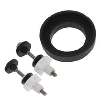 Minkissy Toilet Tank Replacement Parts Set with Black Rubber Seal, Leakproof Toilet Repair Kit for Performance