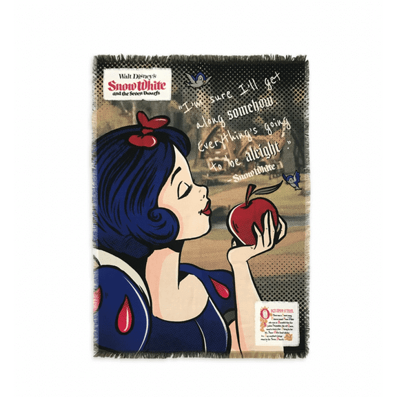 Disney Snow White I'm sure I'll get along somehowTapestry Throw Blanket New