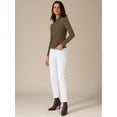 thumbnail image 3 of DARING DIVA Women's Basic Long Sleeve Solid Color Thermal Shirts XL Brown, 3 of 6