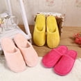 thumbnail image 4 of Willtoo Warm Home Soft Slippers for Women Anti-slip Winter Floor Bedroom Shoes Pink US-8（EU-40）, 4 of 6