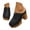 Black, variant on Womens Platform Clogs Chunky High Heeled Closed Toe Sandals Flower Cutout Slip on Slides Backless Mules Casual Shoes Beige,9.5