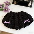 thumbnail image 4 of Kureaily Girls Bow Shorts Cute Summer Plaid Shorts For Toddler Baby Outfit ,Bow Decor Bubble Casual ShortsSize 4-5 Years ,Black, 4 of 6