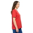thumbnail image 5 of Turtle Bay New York Women's Textured Knit T-shirt with jewel neckline and short sleeves, 5 of 5
