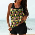 thumbnail image 2 of FDGIU ‌2025 Trendy Women's Floral Tankini Swimwear Set, Modest Athletic Bathing Suit with Shorts, Tummy Control Two Piece Swimsuits for Beach & Pool;High Waisted Swimsuit, 2 of 6