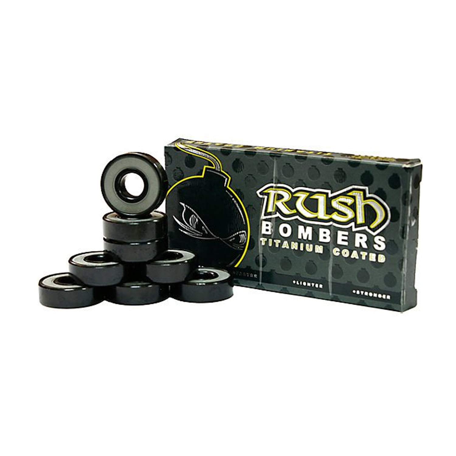 Rush Titanium Coated BOMBERS Skateboard Bearings SET (8