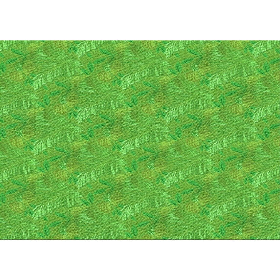 Ahgly Company Machine Washable Indoor Rectangle Transitional Dark Lime Green Area Rugs, 3' x 5'