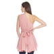 thumbnail image 3 of Blusa Para Mujer Asimétrica Larga Con Cinto Casual lila G Incógnita 330771, 3 of 5