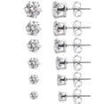 thumbnail image 2 of Pendiente de circonita de seis garras, redondo, de acero inoxidable, serie de orejas de seis garras, pendiente de hueso para oreja, pendiente de uña, joyería para oreja, 2 of 5