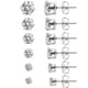 thumbnail image 2 of Pendiente de circonita de seis garras, redondo, de acero inoxidable, serie de orejas de seis garras, pendiente de hueso para oreja, pendiente de uña, joyería para oreja, 2 of 6
