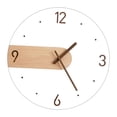 thumbnail image 4 of Reloj de pared decorativo moderno de 11,81 pulgadas con esfera de madera y punteros, sencillo y fácil de colgar, silencioso para hotel, oficina, 4 of 7