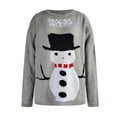 thumbnail image 4 of HOWPAY Chandails de Noël pour Femmes Chemises Graphiques de Noël Décontractées Col Rond Manches Longues Chandail de Vacances Ample Léger Doux Tenues d'Automne Gris G, 4 of 4