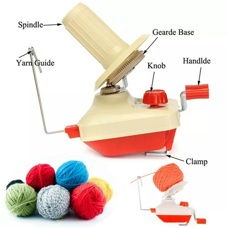 Ball Winders, Yarn Knitting Loom Crochet Swift Yarn Fiber String Ball Wool  Winder DIY Tool Kit, 1Yarn Ball Winder+1PC Scissors (2)