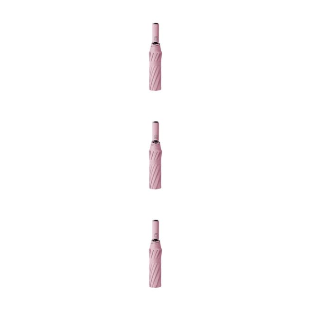 Maytalsory Parapluie Pliant Parapluies à Rayures Réfléchissantes Imperméable Pare-Soleil Sans Led/rose 3ensemble